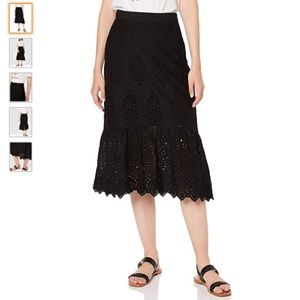 Cotton midi skirt